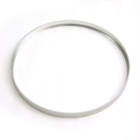 Boîte ronde décorative en alliage d'aluminium, cadre circulaire, avec dessin, fil métallique, miroir, cadre photo, usine de traitement de ligne, 10 pièces