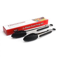 Ensemble de pinces de cuisine en silicone de 9 pouces et 12 pouces, pinces de cuisson antiadhésives, lot de 2, outils pour pâtisserie et gâteaux, ustensiles de cuisine