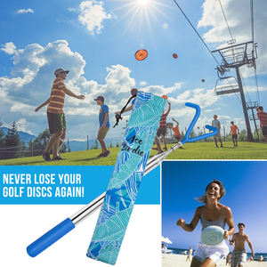 Récupérateur de disques de golf en acier inoxydable de haute qualité, perche télescopique de 16 pieds avec crochets et sac - Product Image 5