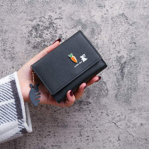 Portefeuille court pour femme Lapin Designs Petit porte-monnaie à trois volets Porte-cartes multifonction Portefeuille. Z0118 - Product Image 5