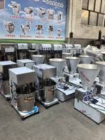 Mixer Pengisi Otomatis Komersial Bahan Stainless Steel Kapasitas 50kg/jam Wadah Pengaduk 20kg untuk Daging, Sayuran, Roti/Pangsit