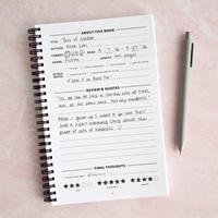 Carnet à spirales A5 personnalisé, journal amusant pour planifier et suivre la lecture, carnet de lecture mignon, cadeau pour la fête des mères