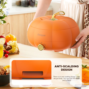 드리포어 4L 휴대용 전기 조리 냄비, 눌어붙지 않는 게으른 면 끓이기 1350W 전기 핫팟 전기 프라이팬 가정용 - Product Image 5