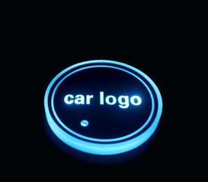 Logo personalizzato LED portabicchieri per auto tappetino USB ricarica impermeabile luce up sottobicchiere per decorazione d'interni accessori per auto - Product Image 1