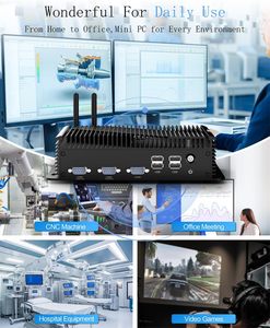 Mini PC Industrial con Chasis Integrado, <span class=keywords><strong>Core</strong></span> I3/i5/<span class=keywords><strong>i7</strong></span>, Windows 11 <span class=keywords><strong>Pro</strong></span>, Ethernet Dual de 2.5Gbps, Amplio Rango de Voltaje CC 9V-36V, 8GB/16GB/32GB RAM - Product Image 2
