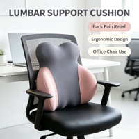Coussin de soutien lombaire en mousse à mémoire de forme pour siège de voiture, chaise de bureau, soutien ergonomique de la taille, soulage les douleurs dorsales