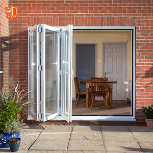 Porte pliante en aluminium Système de grande porte pliante en verre pour l'entrée de la terrasse de la villa - Product Image 1