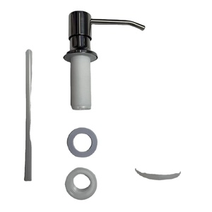 Distributeur de <span class=keywords><strong>savon</strong></span> moussant en verre blanc moderne et élégant, monotrou, à poser sur évier de cuisine, avec <span class=keywords><strong>savon</strong></span> inclus - Product Image 4