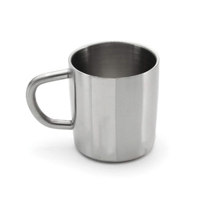 Tasse métallique <span class=keywords><strong>Double</strong></span> paroi avec <span class=keywords><strong>mousqueton</strong></span>, facile à transporter, en acier inoxydable, 180ml, pour Camping voyage escalade - Product Image 3