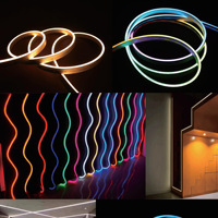 Abat-jour en silicone pour diffuseur néon flexible en caoutchouc pour bande lumineuse en silicone souple