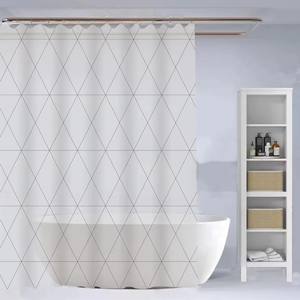 <span class=keywords><strong>Rideau</strong></span> <span class=keywords><strong>de</strong></span> <span class=keywords><strong>douche</strong></span> en tissu uni imprimé <span class=keywords><strong>avec</strong></span> logo personnalisé <span class=keywords><strong>avec</strong></span> doublure transparente en Peva anti-taches et moisissure pour la salle <span class=keywords><strong>de</strong></span> bain - Product Image 6