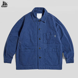 OEM Vintage Cotton Twill Chore <strong>Jacket</strong> <strong>for</strong> <strong>Men</strong> French Workwear with Button Decoration Breathable Plus Size <strong>for</strong> Autumn Season - Product Image 2
