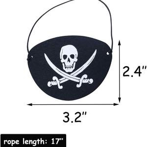 Parches de ojo de pirata de fieltro de Anime para niños, fiesta temática, un ojo, esqueleto, Capitán, de Halloween Festival, máscaras de pirata - Product Image 5