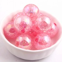 Perles acryliques transparentes brillantes effet craquelé épaisses pour la fabrication de bijoux – Nouveauté en gros