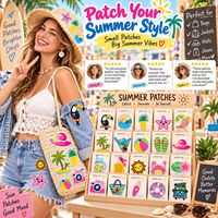 Patch brodé thermocollant ou à coudre pour l'été, thème plage, motifs Ananas, Toucan, Hibiscus, Palmier, Planche de surf, vente en gros