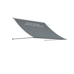 Tenda da Sole Retrattile in Acciaio Antracite 249,9 x 150 cm in Poliestere, Montaggio a Parete, Stile Moderno per Esterni - Product Image 1