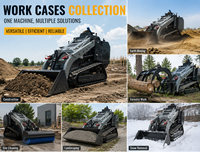 Chargeuse compacte sur chenilles V1000 Kubota Diesel, mini-chargeuse autoportée multi-attaches pour la construction agricole
