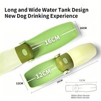 Bouteille d'eau portable pour chien, résistante aux chutes, en ABS, pour extérieur, petite et grande taille, 250 ml et 480 ml