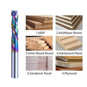 Revêtement DLC personnalisable Fraise <span class=keywords><strong>à</strong></span> découper en spirale <span class=keywords><strong>à</strong></span> 2 cannelures Fraise CNC avec fraise <span class=keywords><strong>à</strong></span> surfacer Fraise <span class=keywords><strong>à</strong></span> bois - Product Image 2