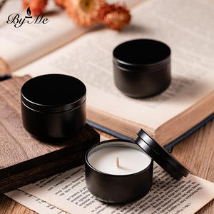 Juego de Velas Aromáticas de Cera de Soya Hechas a Mano con Etiqueta Privada de Lujo, en Frascos Negros, Ideales para Regalo en Acción de Gracias, Diwali <span class=keywords><strong>y</strong></span> Ramadán - Product Image 3