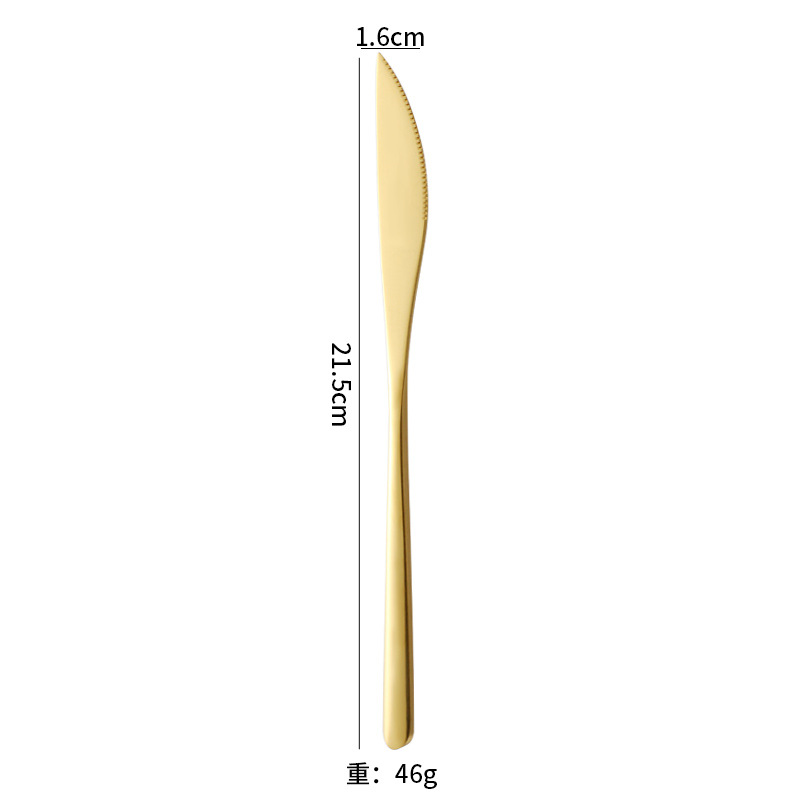 Couteau de table doré