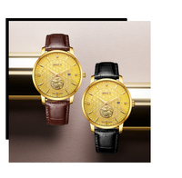 Jam Tangan Pria Golden Business Stainless GRACETE Merek Jam Tangan Emas Jam Mekanik untuk Pria