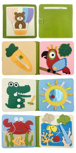 Livre d'activités en feutre doux inspiré de Montessori, <span class=keywords><strong>jouet</strong></span> éducatif pour les enfants de 2, 3 et 4 ans, idées de couture - Product Image 2