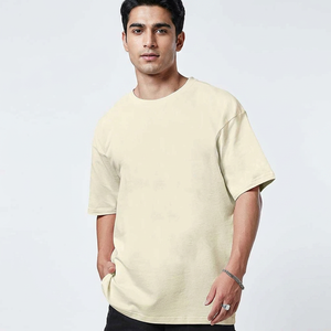 T-shirts à manches courtes 100 % coton pour hommes, coupe ample, imprimés sérigraphiés, anti-boulochage, vente en gros, pas cher, haute qualité, OEM - Product Image 1