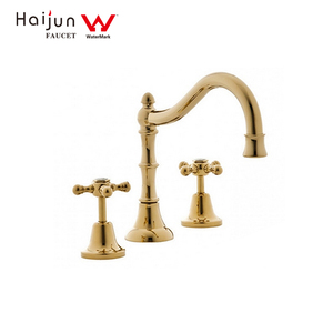 Watermark Wels <span class=keywords><strong>Couleur</strong></span> Or 3 Trou Bassin Robinets D'évier de salle de Bains - Product Image 4