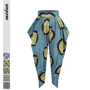 Comfortable Harem Women Pants Trendy Five-color Zip Harem Pants Summer Fashion African Style Digital Printing Mid Waist Ordinary