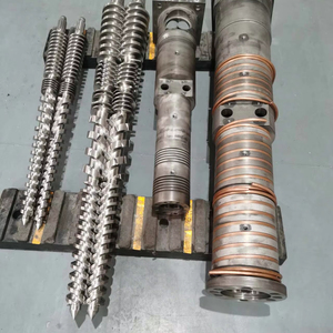 เครื่องอัดรีดแบบสกรูคู่ทรงกรวย 92/188  วัสดุไนไตรด์ 38CrMoALA สำหรับรีไซเคิลพลาสติก รุ่น HB280 HV900 แบบยาว - Product Image 1