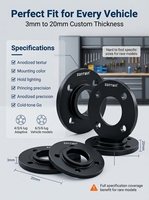 ZONTWIN 6061-T6 Aluminium Alloy Wheel Spacer PCD 4x100 CB 56.1mm untuk MINI/Honda/Mitsubishi
