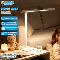 Lampe de bureau LED 48W à luminosité réglable, 4000K Ra95, avec télécommande tactile radar, anti-éblouissement, sans scintillement, pour l'étude et le bureau, protection des yeux