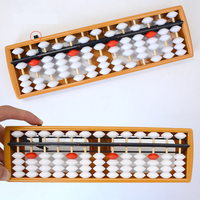 Enfants Jouets Éducatifs Outil D'apprentissage Étudiant Maths Comptage Cadre Soroban 13 Tiges Perles En Plastique Boulier Chinois Avec Bouton De Réinitialisation