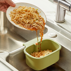 Panier suspendu pour évier de cuisine, panier de lavage de légumes anti-colmatage à pression avec <span class=keywords><strong>grille</strong></span> en PP et support de rangement - Product Image 4