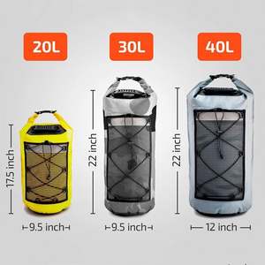 Mochila Impermeable de Alta Resistencia con Logotipo Personalizado, 20L 30L 40L, Forro de PVC, Cierre de Cremallera, para Deportes Acuáticos y Aventuras, Directo de Fábrica - Product Image 3