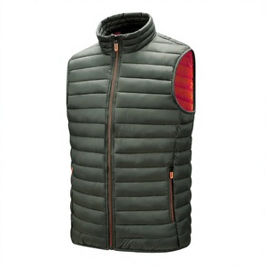 Sample Customization Men's Winter Quilted Down Vest Windproof Stand Collar Puffer Gilet <b>Waistcoat</b> Puffer Vests - Product Image 1