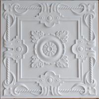 Plafonnier en Faux fer blanc, matériau de construction de plafond en PVC 3D, 605x605mm