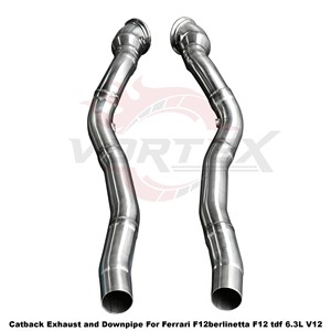 ระบบวาล์วไอเสีย Vortex SS304 พร้อมแผ่นกันความร้อนสำหรับ Ferrari F12berlinetta F12 tdf 6.3L V12 Performance ติดตั้งได้โดยตรง - Product Image 5