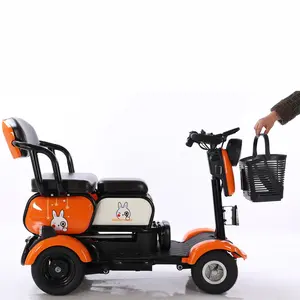 Multifunctionele Opvouwbare Gehandicapte Scootmobiel Handicapscooter Met Mand Scooters Voor Gehandicaptenmap