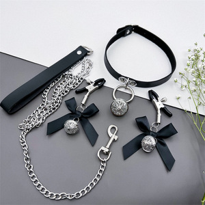 Colliers de stimulation pour mamelons, cordes de soumission, ensembles SM, collier BDSM pour adultes, équipement de bondage, jeux de domination-soumission pour femmes - Product Image 2