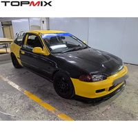 Pour 1991-1995 Honda Civic EG Porte de voiture légère en fibre de carbone de style OEM