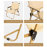 Chaise pliante ultralégère en acier titane, portable, pour le glamping, le camping en plein air, la plage, la pêche, le pique-nique