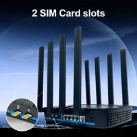 Modem Harga Pabrik 5g Sim Card Router AX3000 4/5G Dual Sim CPE Wifi6 Router MT7981B Openwrt 2.4g 5.8g Dual Band Wireless Router