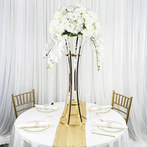 Nuevo Soporte Dorado para Flores, Decoración para Mesa de Boda, Soporte Dorado para Fotos, Decoración de Boda, Soporte para Flores de Boda - Product Image 5