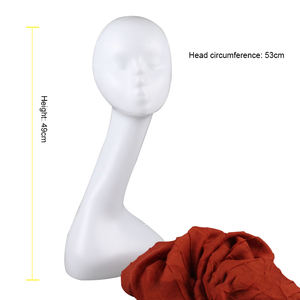 بيع بالجملة رقبة طويلة رأس أبيض أسود نموذج مانيكان أنثى رخيصة البلاستيك الشعر عارضة أزياء رئيس الوقوف لعرض شعر مستعار - Product Image 4