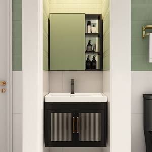 Mueble de Baño Suspendido de Aluminio con Lavabo de Cerámica Integrado para Baño - Product Image 3