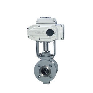 วาล์วบอลไฟฟ้าแบบหน้าแปลนรูปตัววี COVNA B2Bclearance Sale พร้อม Modbus RTU (RS485) วาล์วบอลไฟฟ้า PVC แบบ 2 ทาง UPVC - Product Image 1