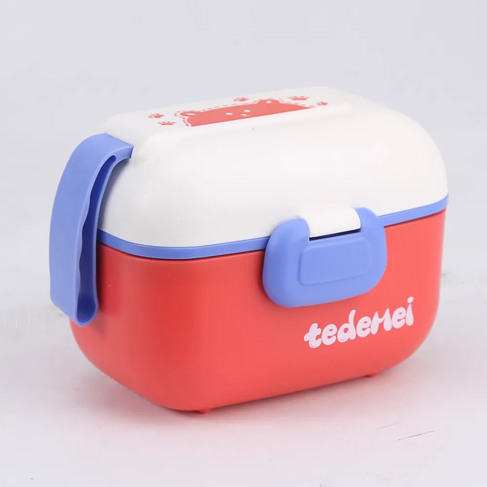 الأكثر مبيعًا صندوق تخزين وجبات خفيفة محكم الغلق آمن على الغذاء للأطفال صندوق تخزين محمول لمساحيق الحليب للرضع مع صندوق داخلي ومقبض