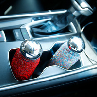 Luxuriöse 8oz 304 Edelstahl Doppelwandige Isolierte Vakuum-Edelstahlflasche mit Strass-Verzierung und Deckel für Auto und Reisen